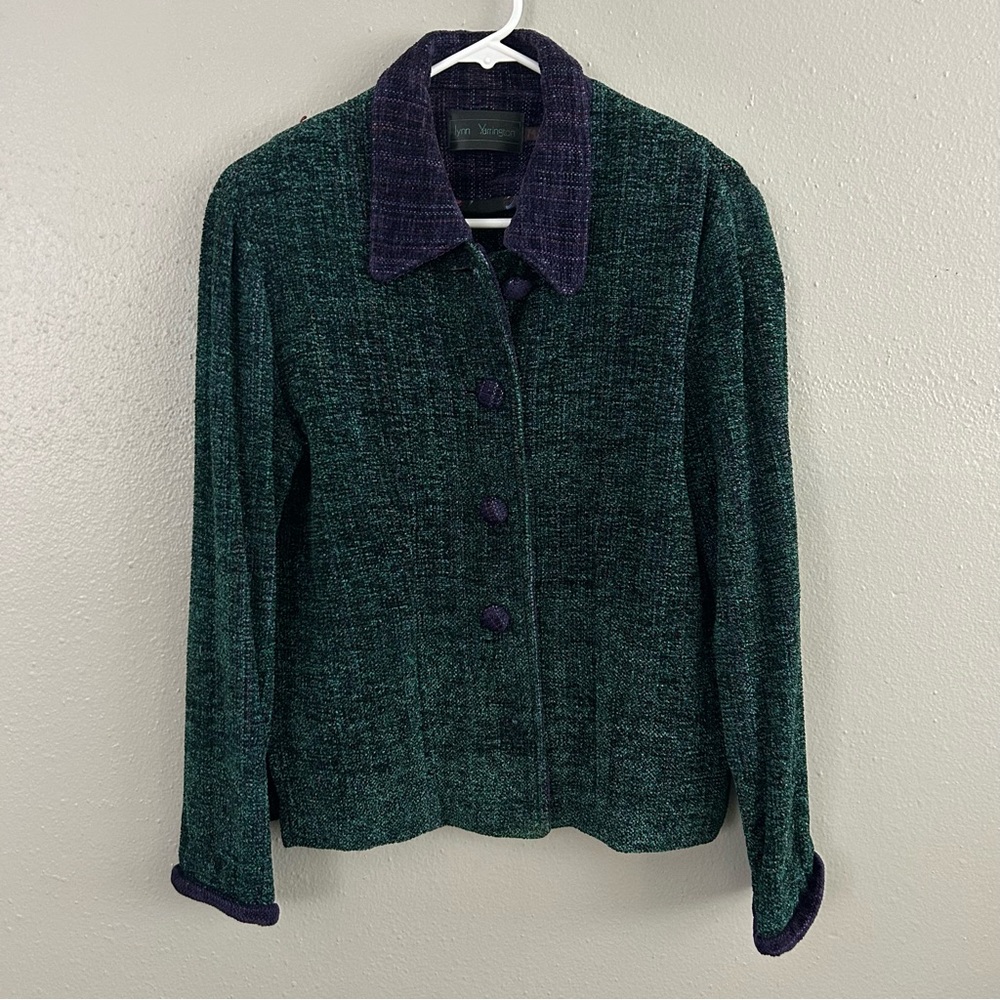 Lynn Yarrington Fiber Artist Hand-Woven Chenille Art to Wear Jacket Women’s M